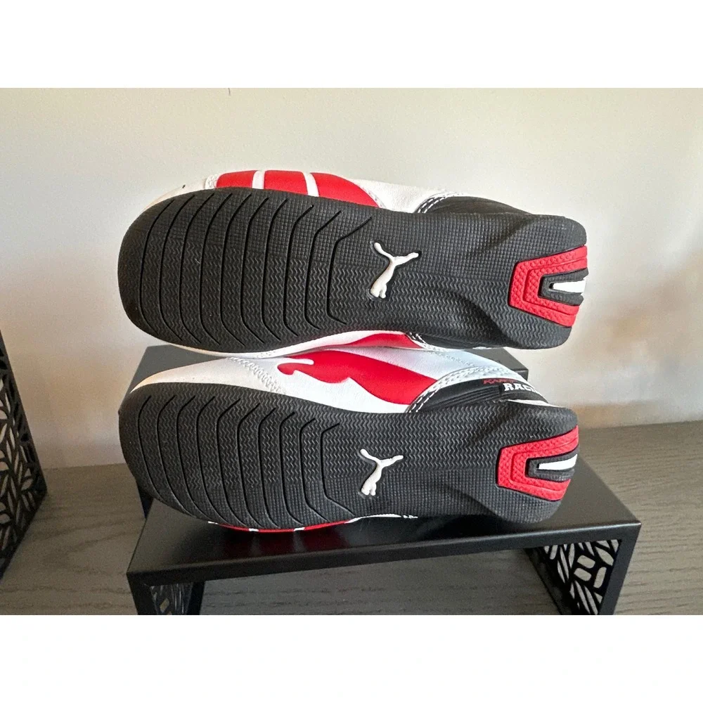 NEW Puma Kart Cat II V Infant Shoes White Red Black 300891-09 Size 9 US Kids‎